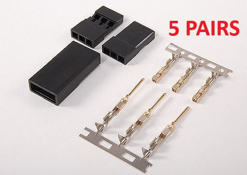 SERVO PLUG 5 PAIRS (futaba plug)