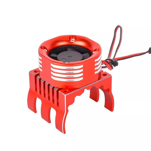 2mm Motor Cooling Fan Heat Sink with LED Light - Red