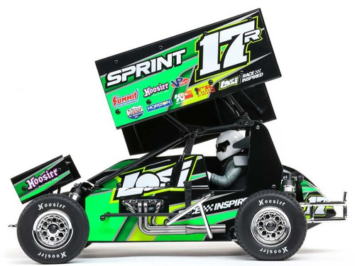 LOSI 22S Sprint Car, RTR, Green: 1/10 2WD (Requires Battery and Charger)