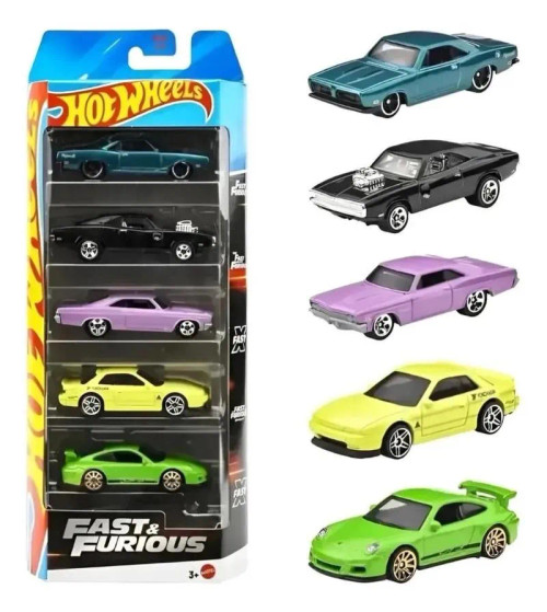 Hot Wheels Set of 5 Fast & Furious JBJ80