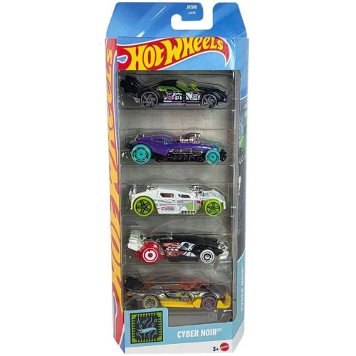 Hot Wheels Set of 5 Cyber Noir JKG06