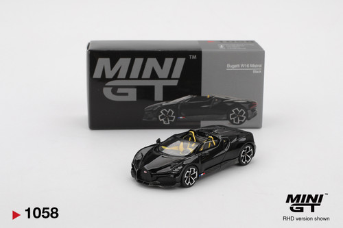Mini GT Bugatti W16 Mistral Black