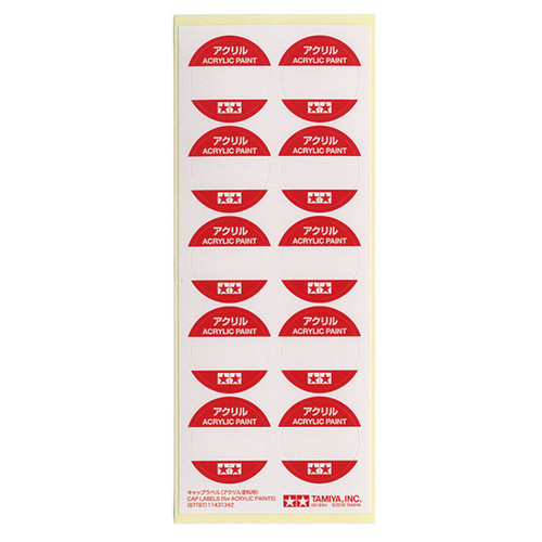 Tamiya CAP LABELS ACRYLIC PAINTS 87197