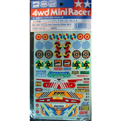 Tamiya MINI 4WD DRESS UP STICKER (A) 15173