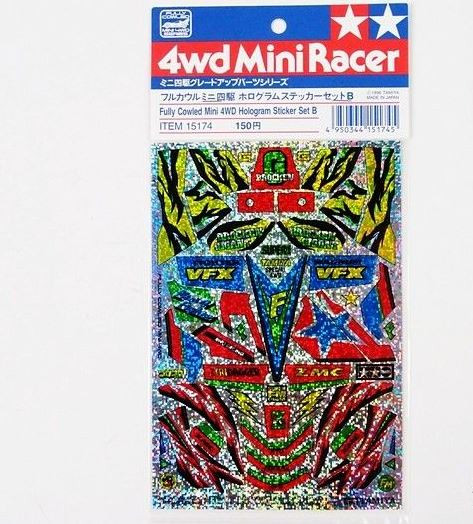 Tamiya MINI 4WD F/COWLD HOLOGRAM STCKRS B 15174