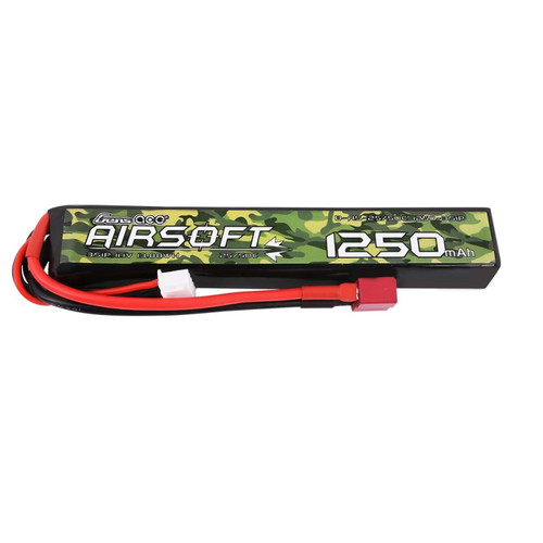 Gens ace 1250mAh 25C 3S 11.1V Airsoft Gun Lipo Battery with Deans(T) Plug