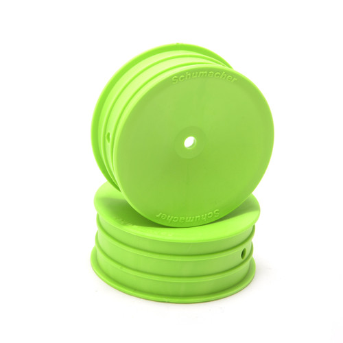 Schumacher - Wheel Off-Road 2WD Medium Front - Hex - Green - (2)