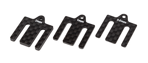 Team Associated RC10B7 Factory Team Carbon Fiber Front Bulkhead Shims (3) (0.5/1.0/2.0mm)
