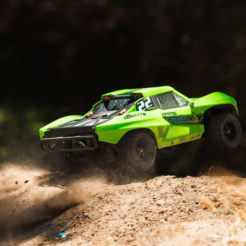 ARRMA 1/10 FURY MEGA 550 2WD Short Course Truck RTR, Green (Requires Battery and Charger)