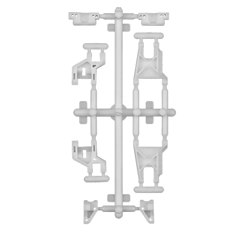 Team Associated RC10 Model 24 Suspension Arms & Mounts Set (White) (Front/Rear)