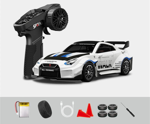 Hstar D43-02 RTR 1/43 2.4G 4WD Drift RC Car Gyro Full Proportional Alloy Body Shell -White
