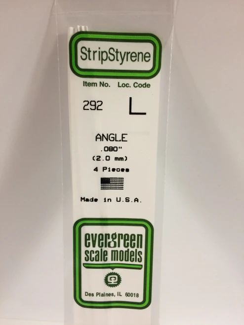 Evergreen - ANGLE 35CM LONG X 2.00MM 4pcs