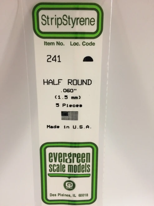 Evergreen - HALF ROUND-35CM LONG X 1.5MM 5pcs