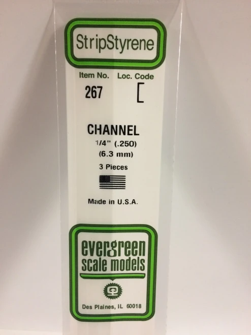 Evergreen - CHANNEL 35CM LONG X 6.3MM 3pcs