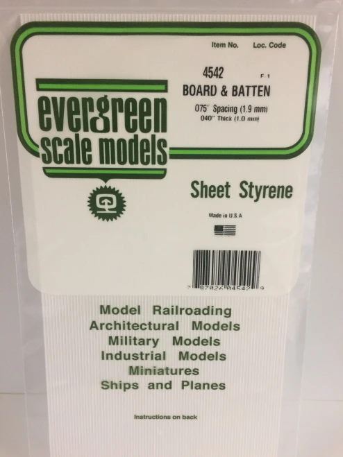 Evergreen - BOARD/BATTEN 15X29CM X1MMSP1.9