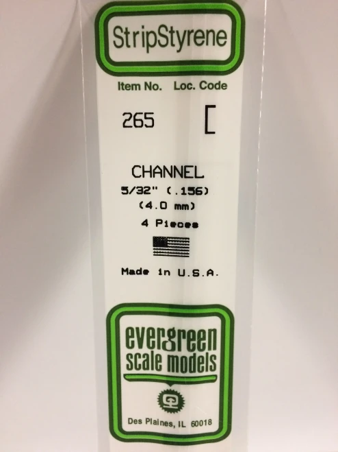 Evergreen - CHANNEL 35CM LONG X 4MM 4pcs