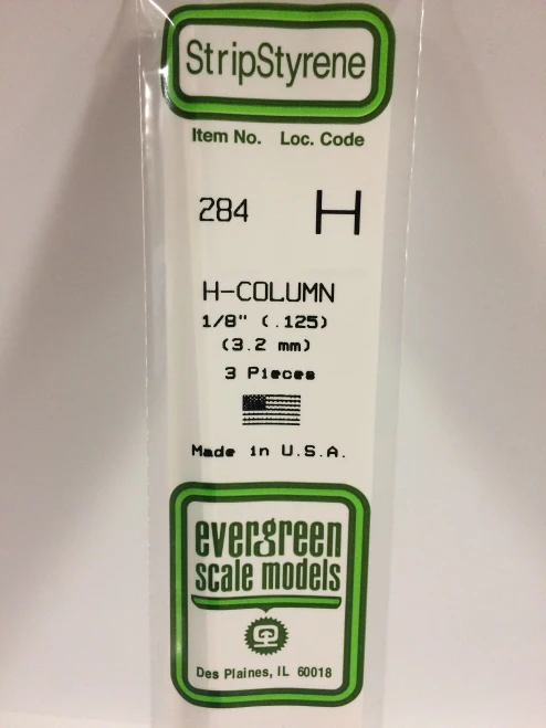 Evergreen - H COLUMN 35CM LONG X 3.2MM 3pcs