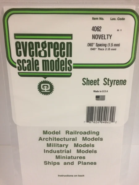 Evergreen - NOVELTY SIDE .040TH .060SP