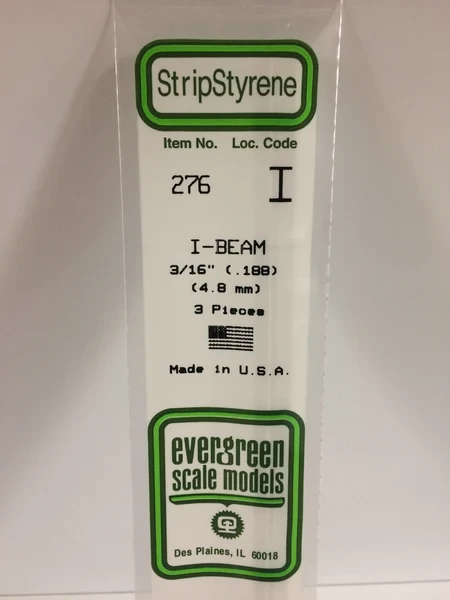 Evergreen - I BEAMS 35CM LONG X 4.8MM 3pcs