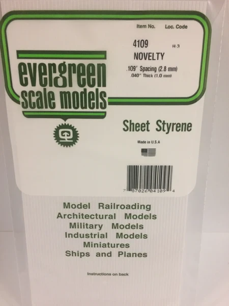 Evergreen - NOVELTY SIDE .040TH .109SP