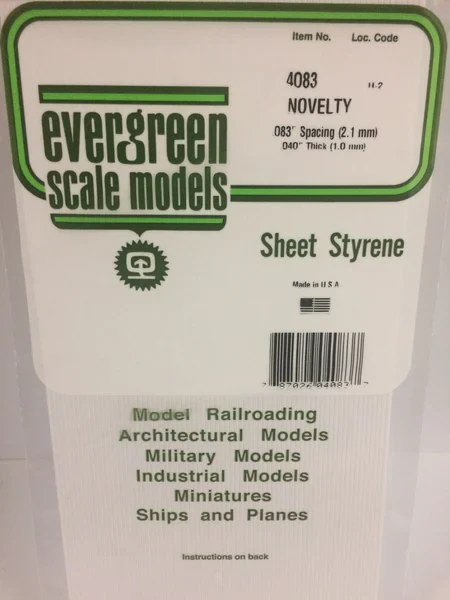 Evergreen - NOVELTY SIDE .040TH .083SP