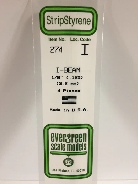 Evergreen - I BEAMS 35CM LONG X 3.2MM 4pcs