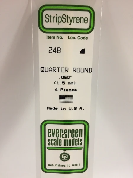 Evergreen - QUARTER ROUND-1.50MM 4pcs
