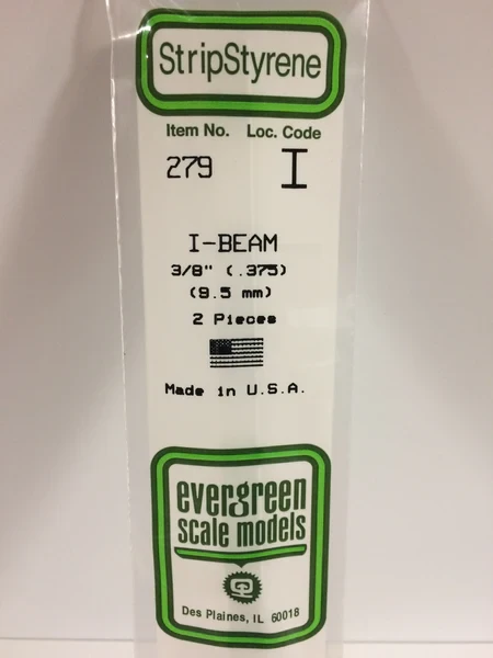 Evergreen - I BEAMS 35CM LONG X 9.50MM 2pcs
