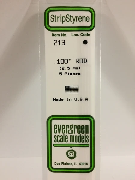 Evergreen - ROD WHITE 35CM LONG X2.5MM 5pcs
