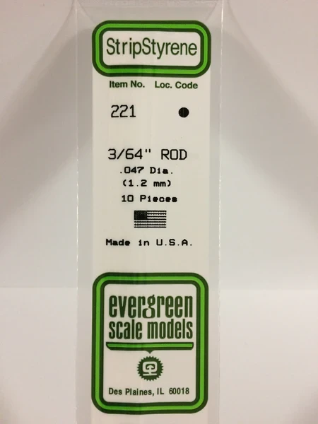 Evergreen - ROD WHITE 35CM LONG X 1.2MM 10pcs