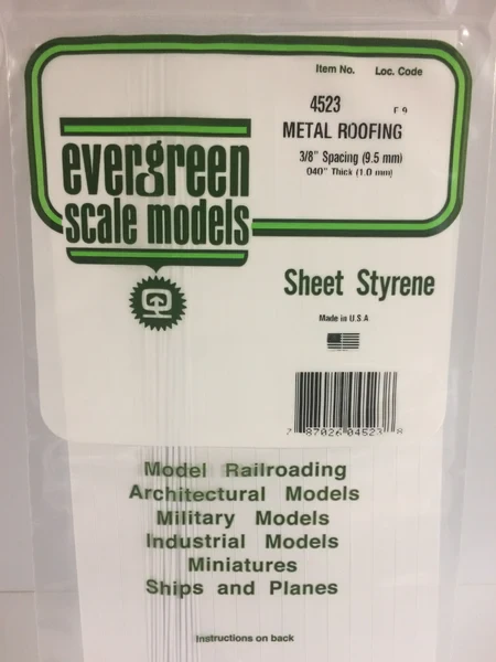 Evergreen - ROOFING 15X29CM X 1MM 9.5MMSP