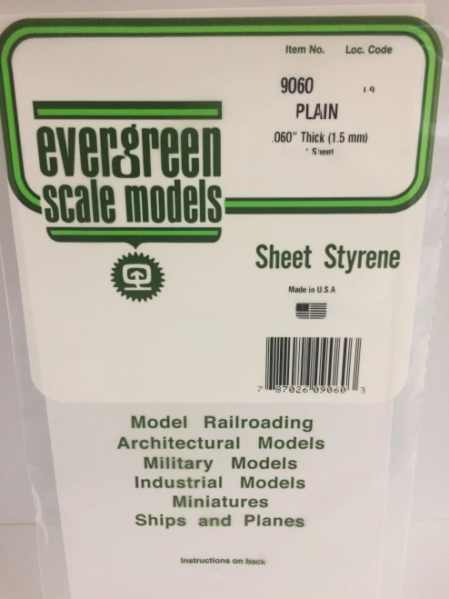 Evergreen - SHEET WHITE 15X29CM X1.5MM 1pcs