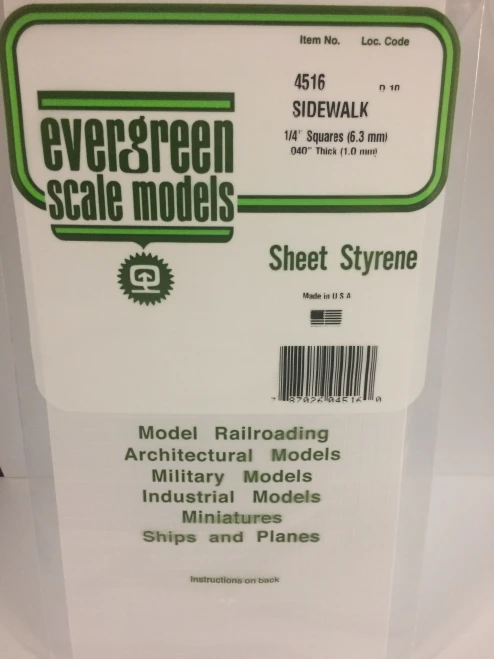 Evergreen - SIDEWALK 15X29CM X1MM 6.3SQ