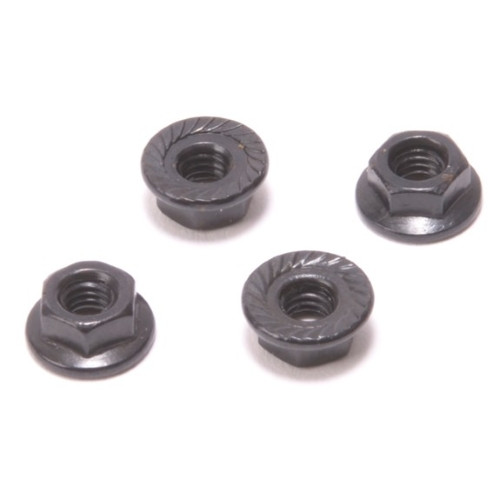 CORE RC - Serrated M4 Steel Black Wheel Nut pk4