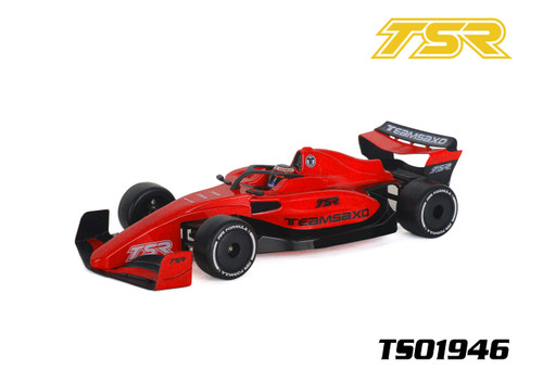 Team Saxo Racing - New 1/10 F1 Body Shell W/Helmet, Halo and Mirrors TS01946