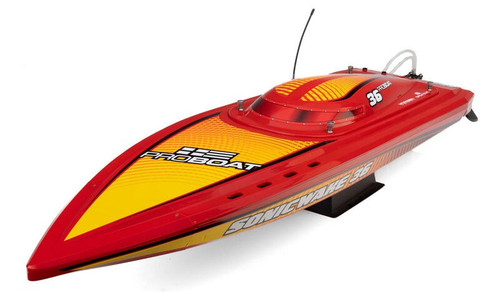 36 Inch Pro Boat Sonicwake V3 Self Righting 96+ KPH Red/Yellow by Proboat