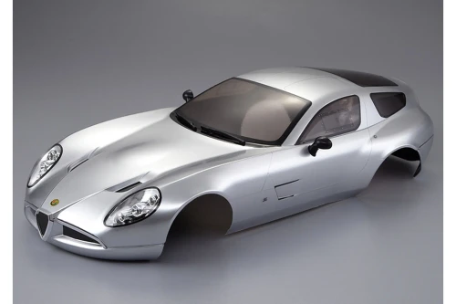 Killerbody 1/10 Alfa Romeo TZ3 Corsa Silver Painted Body Shell 48301