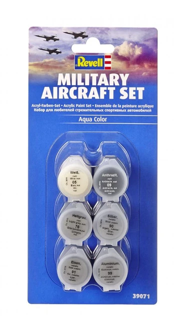 REVELL AQUA COLOR 6 PAINTS MILITARY AIRCRAFT SET