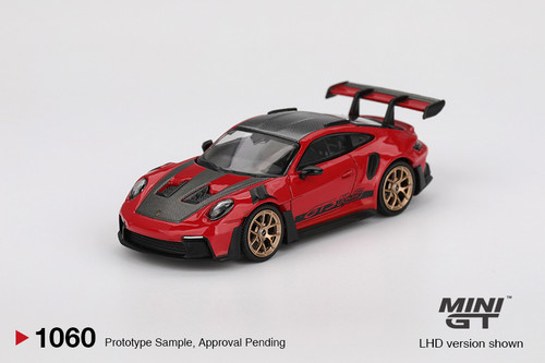 Mini GT Porsche 911 (992) GT3 RS Weissach Package Guards Red