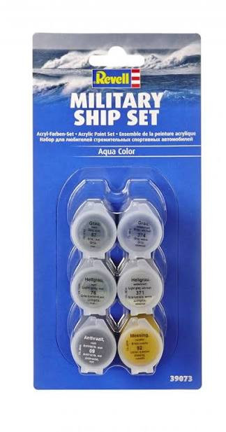 REVELL AQUA COLOR 6 PAINTS MILITARY SHIP SET