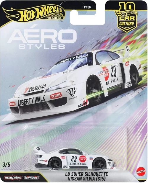 Hot Wheels Premium Aero Styles FPY86-JKF34 Nissan Silvia (S15) LB Super Silhouette