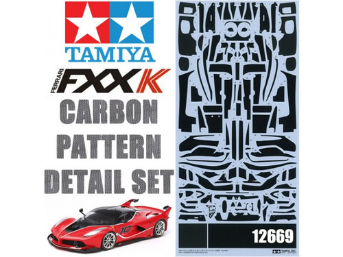 Tamiya - 1/24 Ferrari FXX K Carbon Pattern Decal Set Detail-Up Parts for 24343 [12669]