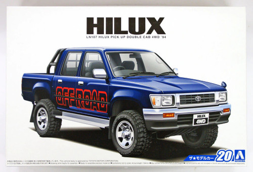 Aoshima - 1/24 The Model Car No.20 Hilux Pickup LN107 Double Cab 1994