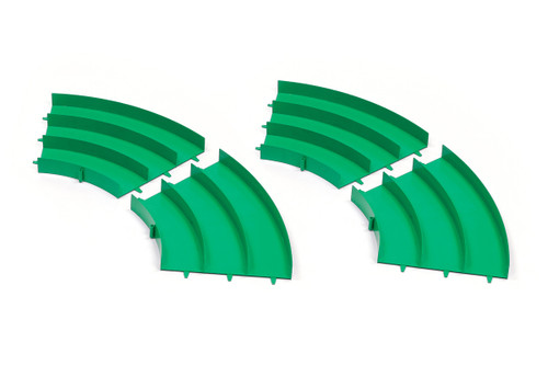 Tamiya - Curve Section Set (Green, 4 Pcs.) [95491]
