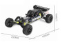 BSD BS709T Baja 1/10 2WD Brushed RTR Buggy Yellow with EN20 3A Fast Charger