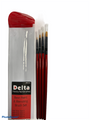 Delta Base Paint & Blending Brush Set w/ Vinyl Storage Pouch