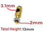 Brass servo arm connectors / linkage stopper ( for 3.1mm wire )