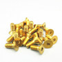 M4 Flat Head Countersunk Screws in Gold (Pack of 10)