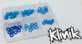 Klinik RC Aluminum 3mm Ball Stud Washer Sets 10 each 0.5, 0.75, 1, 2, 3, 5mm (60 total) With Storage Box