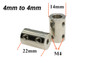 Stainless steel  DRIVE SHAFT Connector for 4mm shaft ( 4mm to 4mm)